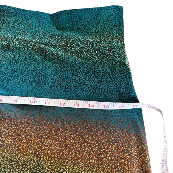 Salaam Made in USA Skirt Gradient Cheetah Print Earthy Tones Womens M - Picture 3 of 7